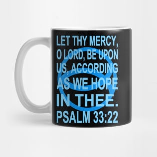 Blue Ichthys - Psalm 33:22 Mug